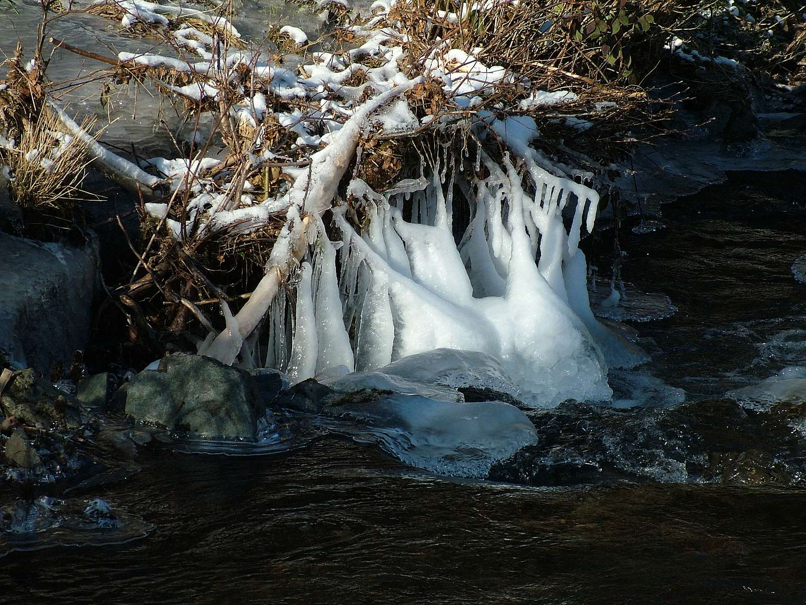 Icy stalactites